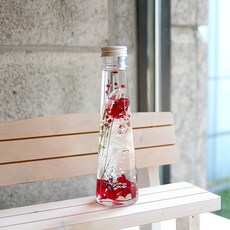 THE VOM 浮游花永生花氣氛燈, 紅色繡球花 白色滿天星