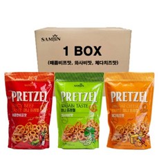 三進迷你椒鹽捲餅辣牛肉味300g+芥末味300g+切達芝士味300g套組, 1組, 900g