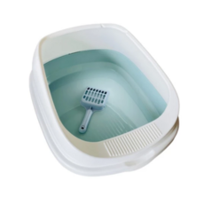 高精寵物 半封閉貓砂盆, 1個, 綠色