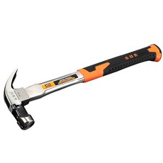 多用途高碳鋼防滑防震手柄專業用鐵鎚, 圓形鋸齒 300g 鎚頭, 1個