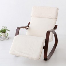 marketB 附腳凳搖椅 YC10A, 米白色, 1個