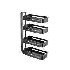 Belrian旋轉型廚房置物架 C型, 黑色的, 1個