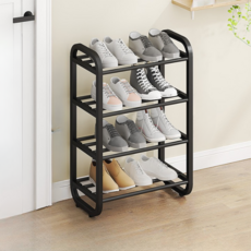 써뉴즈 홈 다용도 신발정리대 4단, 블랙, 1개