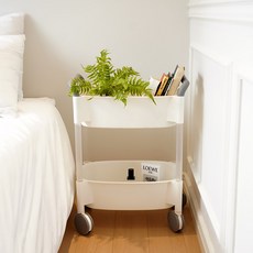 보노하우스 엠버 이동식 수납 트롤리 2단, 그레이