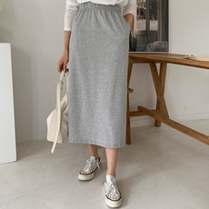린다샵 여성용 쿤달사 스트레이트 밴딩 트임 롱 스커트 cpsk5254k32