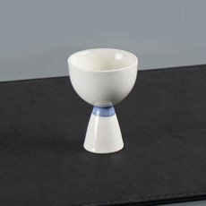 月鹽 國產 陶瓷 迷你 手把 長鼓 酒杯 環藍, 單品, 1個