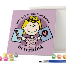 iLovePainting 花生 DIY PAINTING 25 x 25 cm, 莎莉布朗愛心