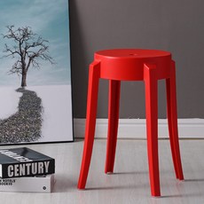 몬드스팟 다용도 컬러 플라스틱 의자 YT_RB149, 레드, 1개