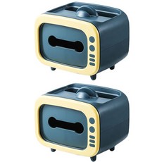 北歐風格電視多功能衛生紙盒, 藍色, 2個