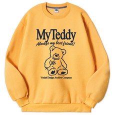 VENHIT 泰迪熊圖案棉質大學T