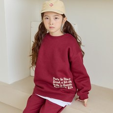 vavkids 兒童鄉村風刷毛大學T上下衣套裝