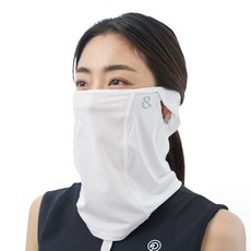 慢玩 護耳高爾夫面罩, 白色的, 1個