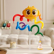 피앤비유니티 스파이럴풍선 꽃다발 스탠드 모자 세트, 07 금비, 1세트