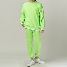 하이후 맨투맨 티셔츠 + 조거팬츠 무지 셋업 상하의 세트 HE1030