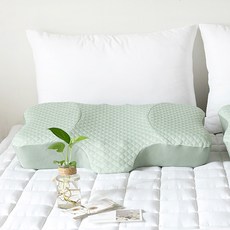 Beau Monde Seopasleep 記憶三重織壓紋頸椎枕, 綠色, 1個