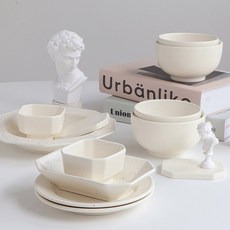 니코트 국내산 히어 핸드메이드 2인 홈세트 12p, 밥공기 2p + 국그릇 2p + 라운드 플레이트 2p + 디저트볼 2p + 커트러리 받침이 2p + 팔각볼찬기 + 파스타볼, 1세트, 코튼아이보리