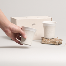 yido DOZAGI Yul 石牆杯 2入組, 象牙白, 1套