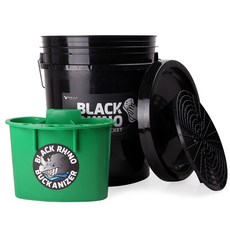 BLACK LIGER 水桶收納組合, 黑色(洗車桶, 貼紙), 綠色(水桶收納器), 20L