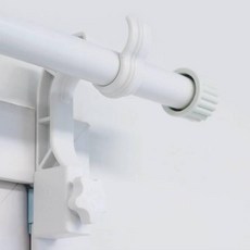 Kamsungnamja 免鑽孔掛勾 第4版 2入 + 窗簾桿, 白色