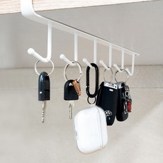 깔끔대장 걸어바바 컵걸이, 화이트, 2개