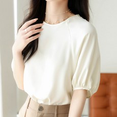 퀸이즈 여성용 데일리 퍼프 소매 블라우스