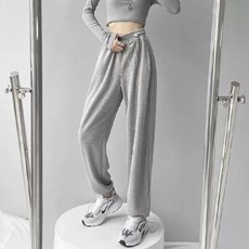 PEONIST 女款寬版直筒束口褲