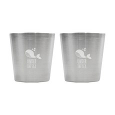Kitchen-U Under the Sea 兒童不鏽鋼雙層杯, 2個, 160ml, 混色