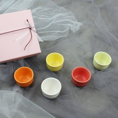 Dalsogum 陶瓷燒酒杯5件組, 1套, 水果