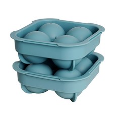 圓形冰塊模具 2件組, 天藍，天藍, 1組