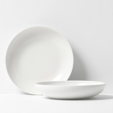 BOWLBOWL 復古系列義大利麵碗 22cm, 2個, 義大利麵碗, 牛奶白