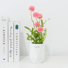 도시정원 롱 미니 알륨 조화 소품, 레드, 1개