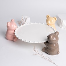 小熊蛋糕架底座 水滴1號 + 小熊3件組, 1套, 混合色