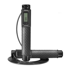 2合1智慧計數跳繩, 黑色的