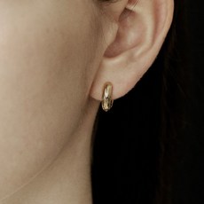 로아주 여성용 silver925 vintage texture onetouch 귀걸이 FREE(14 x 14 mm)