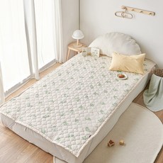 PRIELLE Dingo孩童棉質防水墊, 1入, 綠色