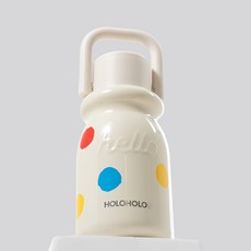 홀로홀로 밀크 원터치 텀블러, DOT, 430ml, 1개