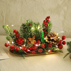 ScentBasket 聖誕快樂聖誕老人村莊擺飾LED套組 魯道夫, 混合色, 1套