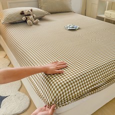 春日愛 格紋棉質床包