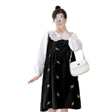 민성컴퍼니 임산부 꽃무늬 둥근카라 원피스