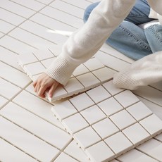 Promade Tools Stony 石紋拼接地板, 9個, 象牙白