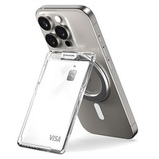 反向轉軸 MagSafe M-SlimSlot 支架卡夾, 1個, 透明色