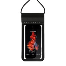 戶外衝浪游泳手機防水袋, 黑色, 1個