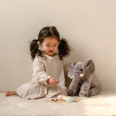 Blancgateau 大象依戀娃娃, 1個, 灰色