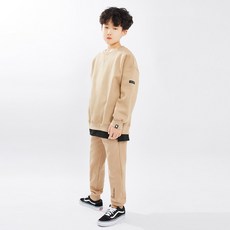 고스트리퍼블릭 아동용 심플 포인트 맨투맨 레터링 트레이닝 세트 JTS-19021