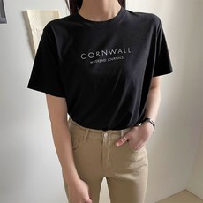 아델모아 여성용 콘월 나염 텐셀 반팔 티셔츠