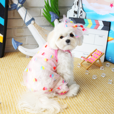 에이미러브즈펫 반려견 선샤인 시스루 올인원, 하트핑크, 1개