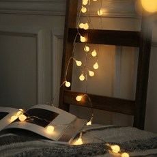 THE FLOWERMARKET LED櫻桃燈串 5m 50燈, 霧面白色