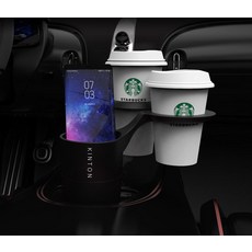 Kinton 多功能車用杯架, 黑色, 1個