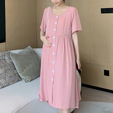 왕단추 솜사탕 베이직 출산웨어 임산부 원피스
