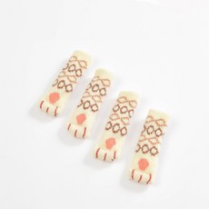 양이 발바닥 소음방지 의자 발 커버, 써클패턴, 4개